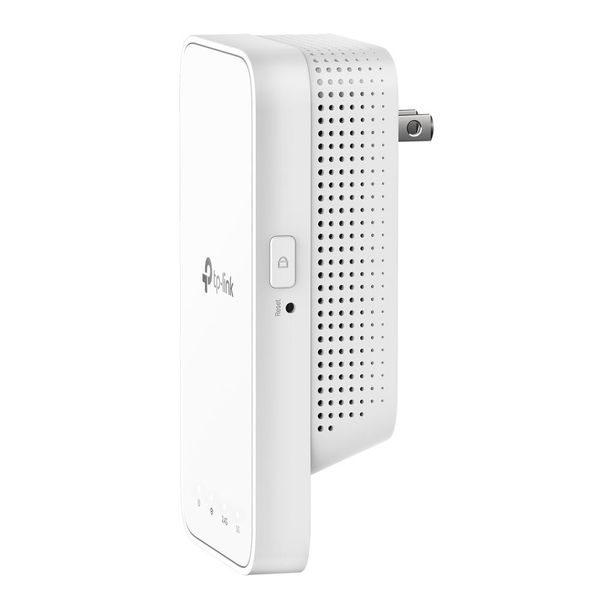 Der RE300 ist der erste WLAN-Repeater mit OneMesh-Technologie des Herstellers. Zwei Bänder sollen eine Übertragungsgeschwindigkeit von fast 1.200 Mbit/s liefern (300 Mbit/s auf dem 2.4-GHz-Band, 867 Mbit/s auf dem 5-GHz-Band).  (TP Link)
