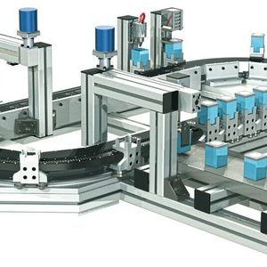 Ein Anwendungsbeispiel für das lineare Führungssystem 1-Trak von Hepco Motion, angepasst auf das Beckhoff XTS.