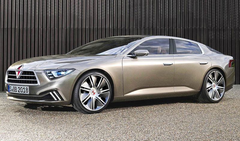 So sieht nach den Vorstellungen der Graphiker von „Auto Bild“ der Prototyp der neuen Borgward-Oberklasselimousine aus. (Foto: obs/Auto Bild/ Radovan Varicak)