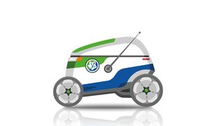 Testfahrzeug für den „efeuCampus“: Güter aller Art sollen in Bruchsal mit neuartigen Fahrzeugen emissionsfrei, generationengerecht und fahrerlos bewegt werden. (Bild: efeuCampus)