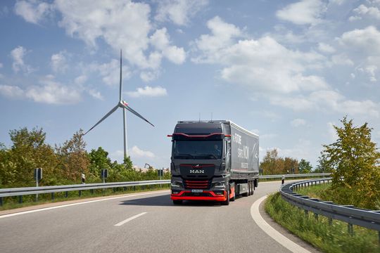 Die MAN-Tochter Loadfox testet den E-Truck im Werksverkehr für den Lkw-Hersteller.(Bild:  MAN)