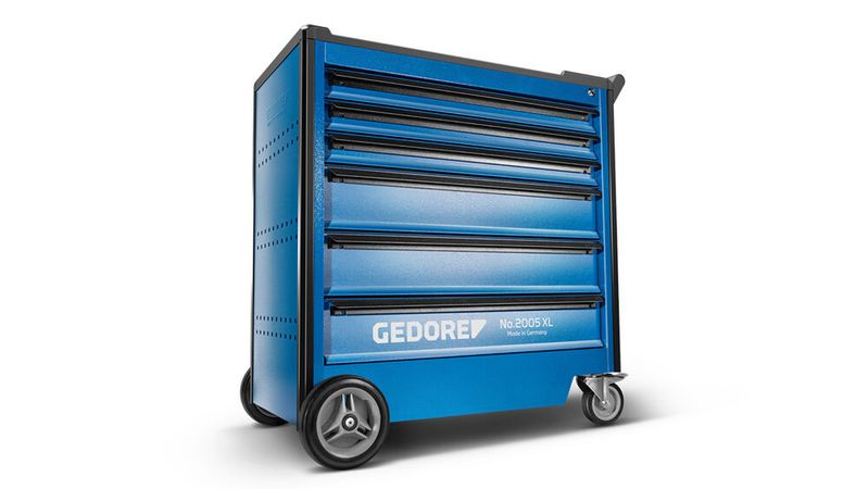 Die XL-Variante des Werkstattwagen 2005 ist statisch mit bis zu 1.000 kg belastbar.(Bild:  Gedore)