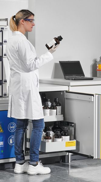 Optimale Übersicht und komfortables Handling: Lagerung auf mehreren Ebenen (Bild: Düperthal)