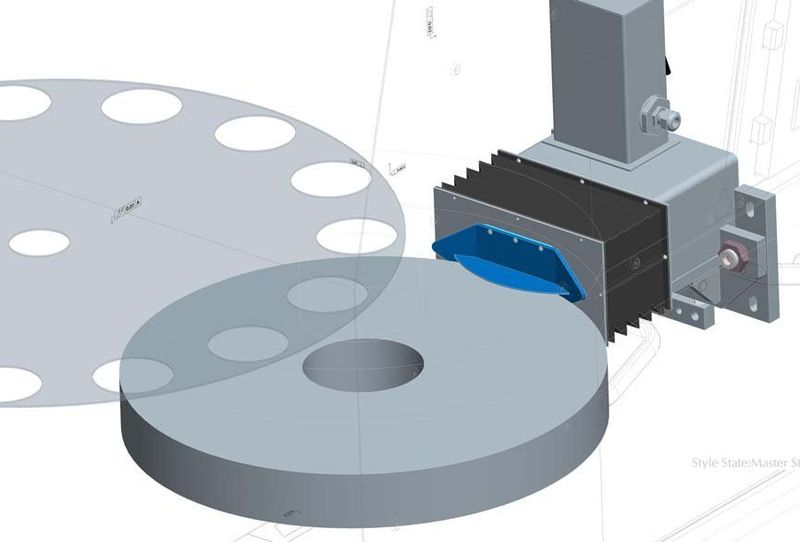 Bild 2: In der Doppelseiten-Schleifmaschine integriertes Messsystem. Bild: Wolters (Archiv: Vogel Business Media)