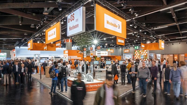 Weidmüller auf der SPS: Jedes Jahr mit großem Stand vertreten.(Bild:  Weidmüller)