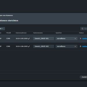 Einzelne Kameras lassen sich dediziert anmelden. Die Authentifizierung erfolgt über die Kamera selbst. (Bild:  Thomas Joos)