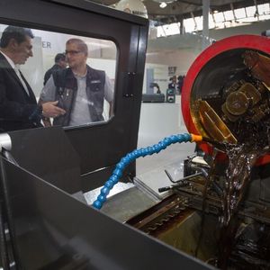 Die Kreuzschleifmaschine Sunnen war bei Hommel/Wollschläger zu sehen.