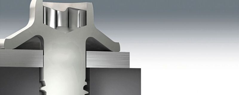 Ein Verbindungssystem von Ejot: Die Springhead-Schraube mit integrierter, unverlierbar aufgewalzter Unterlegscheibe. Bei diesem  Verbindungselement handelt es sich um eine Schraube mit einem angepressten Federelement, das in seiner Wirkung einer Tellerfeder nahekommt. (Bild:  Ejot)