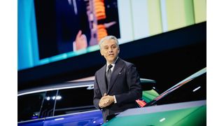 Renault boss and current ACEA President Luca de Meo at the 2024 Paris Motor Show: "We cannot do without cooperation with China." (Image:Nicolas Lascourrèges)