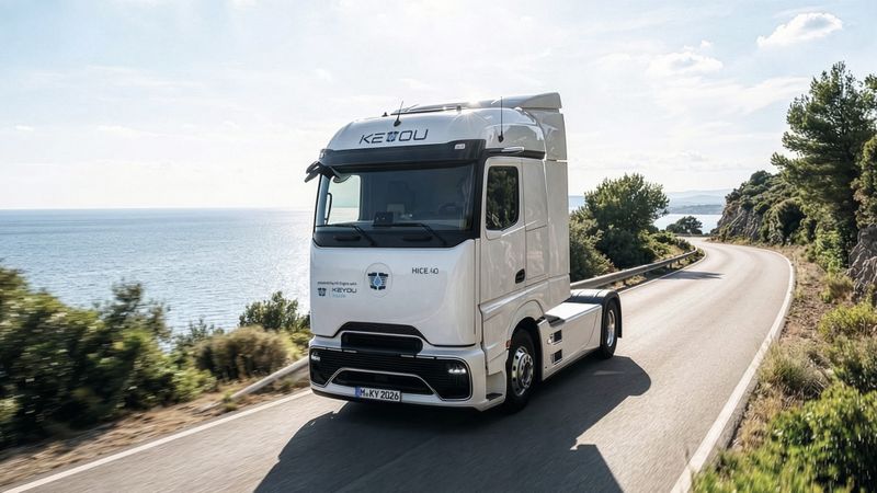 Keyou bietet die umgerüsteten Lkw künftig unter der Bezeichnung „Keyou Hice 4.0“ an.(Bild:  Keyou)