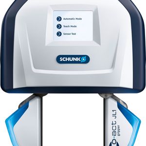 Weiche Hülle, intelligenter Kern: Das ist der Greifer Co-act Gripper JL1 von Schunk. Er wurde speziell für die MRK entwickelt.