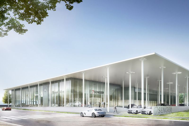 In Oberursel baut Senger ein neues Mercedes-Benz-Autohaus. (Senger)