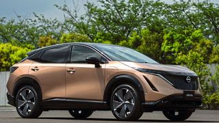 Der Ariya basiert auf einer neuen Plattform des Renault-Nissan-Konzerns und liegt zwischen den SUVs Qashqai und X-Trail. (Bild: Hersteller)