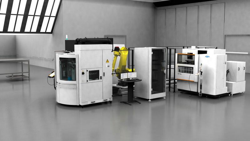 GF Machining Solutions' fully integrated and automated manufacturing cell allows efficient manufacturing of Bone Saw Guide Blocks and traceability of key manufacturing data. (GF Machining Solutions)