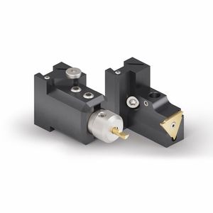 Ein besonderer Vorteil in Zeiten des Fachkräftemangels ist, dass bei den neuen Werkzeughaltern von Arno Werkzeuge auch nach einem Wechsel des Aufsatzhalters die eingestellte Spitzenhöhe erhalten bleibt.(Bild:  Arno Werkzeuge)