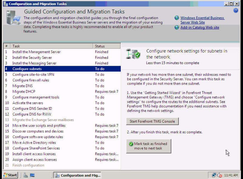 Abbildung 2: Nach der Installation muss der Administrator eine Aufgabenliste abarbeiten. (Archiv: Vogel Business Media)