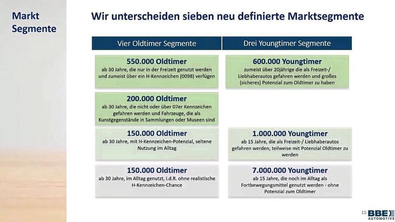 Die Studie hat den Markt in sieben Segmente unterteilt. (Bild: BBE Automotive)