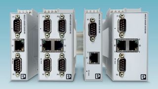 Die Gateways Modbus-zu-Ethernet/IP integrieren bestehende Modbus-Teilnehmer (TCP oder RTU Slaves) in das Ethernet/IP-Protokoll.  (Phoenix Contact)