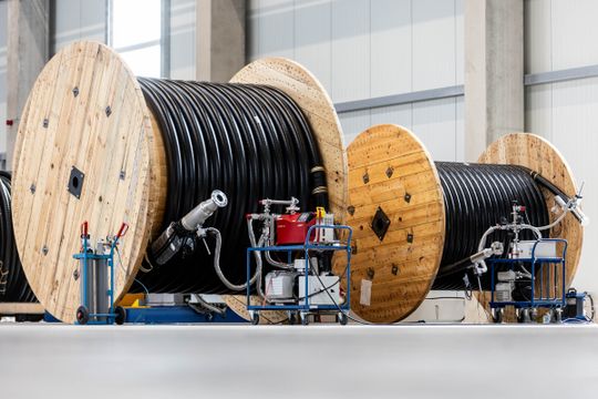 The two piping systems before delivery.(Source:  Brugg Pipes)