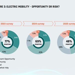 Attitude of the surveyed suppliers toward e-mobility.(Image: Berylls by AlixPartners)