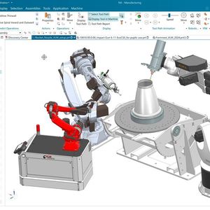 Auf der Formnext 2024 präsentiert VLM Robotics ein vollautomatisches autonomes sowie mobiles Robotersystem auf Basis von Sinumerik One, Sinumerik CNC Robotics und Simove. Damit können Möbel nachhaltig additiv gefertigt werden.(Bild:  VLM Robotics)
