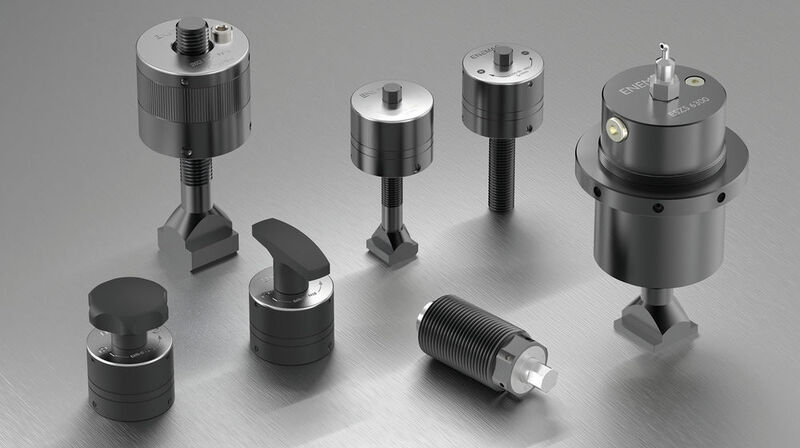 In the field of mechanical and hydro-mechanical clamping elements, Enemac offers with various power clamping systems and hydro-mechanical  spring clamping systems, flexible and reliable clamping technology. (Source: Enemac)