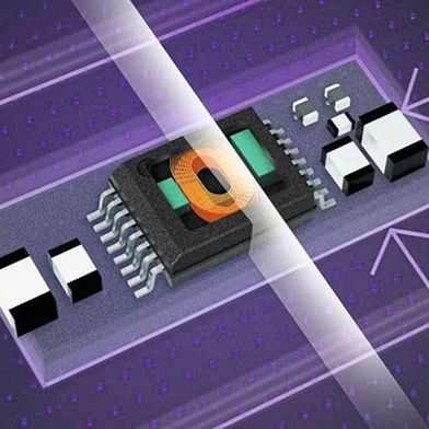 Bild 1:  Mit einem 5,85 mm x 7,50 mm x 2,65 mm großen Gehäuse begnügt sich der auf der IsoShield-Technik basierende Gleichspannungswandler UCC34141-Q1.  (Bild: Texas Instruments)