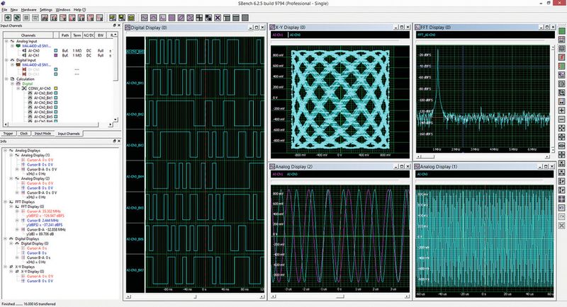 Bild 4: Die unterschiedlichen Visualisierungen aufgezeichneter analoger und digitaler Daten. (Spectrum)