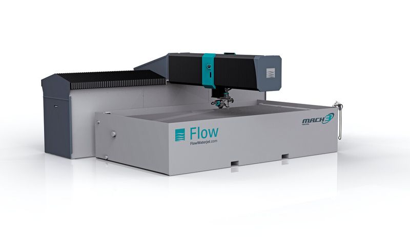 Mit einer Wasserstrahlschneidanlage des Typs Mach-3 von Flow gelingt die flexible Compositebearbeitung effizient und günstig. (Bild: Flow Europe)