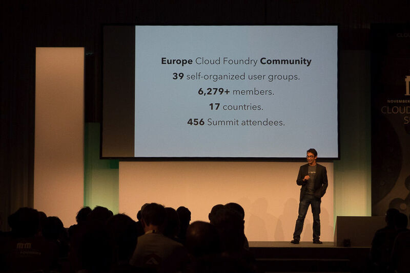 Dort präsentierte Sam Ramji Zahlen zur Cloud Foundry Community. (Bild: Dirk Srocke)