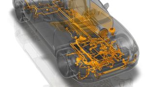 Contitech-Know-how auf einen Blick: Vom Antriebsriemen bis zum Material für Sitze orientieren sich alle technischen Lösungen an dem Leitmotiv „Engineering Green Value“. (Foto: Conti Tech)