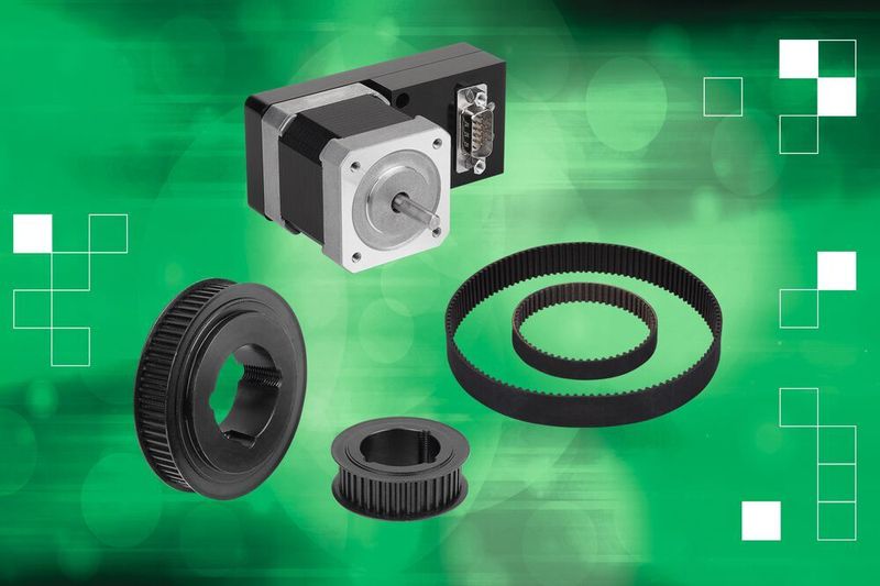 Für den Antrieb einer Pick-and-Place-Vorrichtung hat Norelem Zahnriemen, Zahnriemenscheiben sowie einen Schrittmotor mit integrierter Positionssteuerung im Portfolio. (norelem)