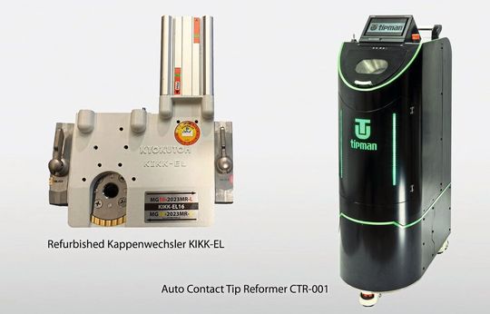 Der Auto Contact Tip Reformer CTR-001 steht für umweltfreundliches Lichtbogenschweißen.(Bild:  Kyokutoh)