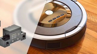 Optische Sensoren des Typs B5W im Einsatz: Die Sensoren erkennen schwarze, spiegelnde und transparente Oberflächen. (Omron)