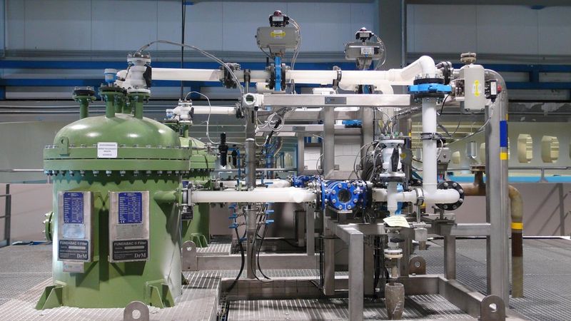 Filtratrionseinheit der Natriumhypochloritanlage (Bild: Chemieanlagenbau Chemnitz)