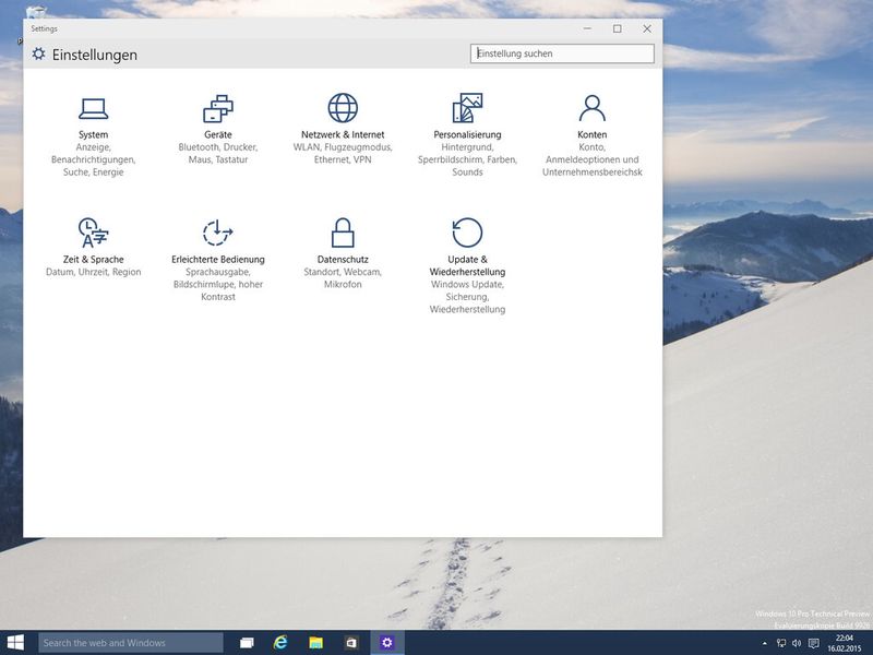 Die seutlich erweiterten Einstellungen lösen die bisherige Systemsteuerung ab. Die unpraktische Teilung in Systemsteuerung und Einstellungen wie bei Windows 8.1 gibt es dann nicht mehr. (Bild: IT-Business)