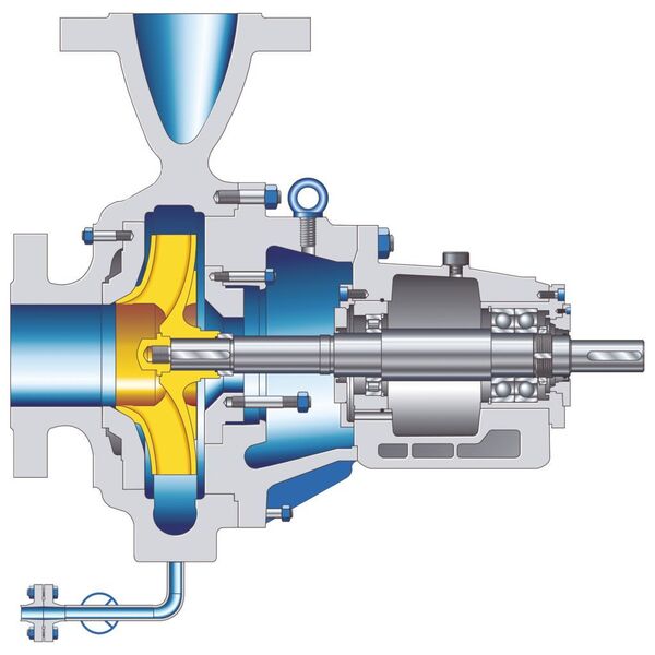 Cut off of a special non-clogging impeller pumps type RPKx 150-400 designed for use in a gasification plant  (Picture: KSB)