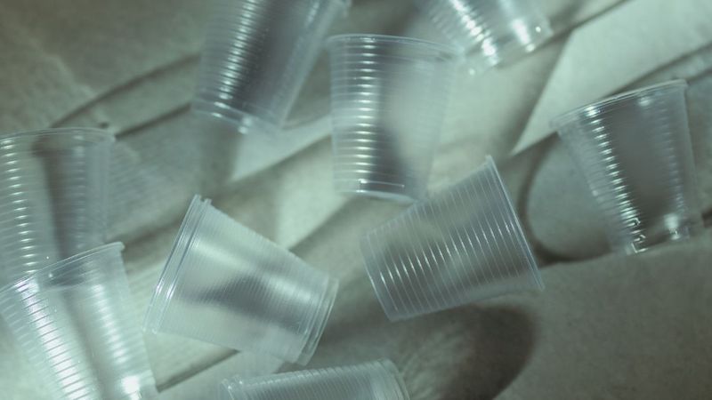 Polypropylen wird häufig für Plastikbecher verwendet. (Bild:  Canva)