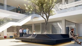 So soll die Erweiterung der Firmenzentrale von innen aussehen. (Bechtle)