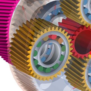 Adams/Gear AT ist kompatibel mit allen Optionen von Adams inklusive der flexiblen Körper. (MSC.Software)