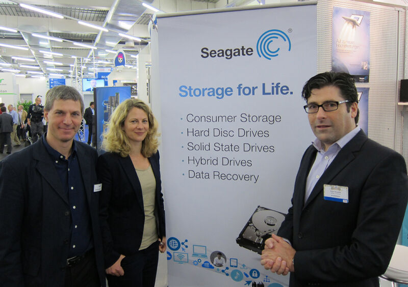 Seagate-Team: (v. l.) Henrique Atzkern, Barbara Meister und Nigel Bissette			 (IT-BUSINESS)