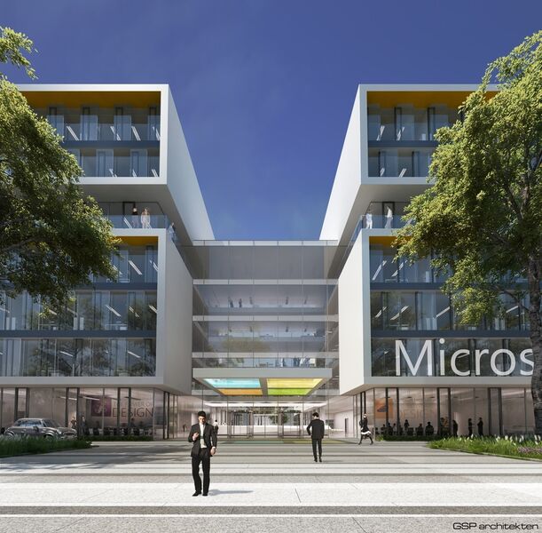 Eingangsbereich der künftigen Microsoft-Zentrale. (Bild: Microsoft)