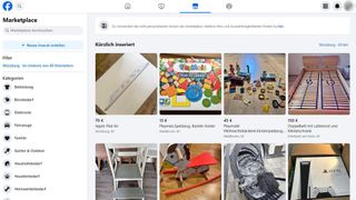 Facebook Marketplace: Durch die direkte Integration der Verkaufsplattform in Facebook, was gleichzeitig den direkten Zugang auf den gewaltigen Datensatz des sozialen Netzwerks bedeutet, und das gleichzeitige Abwerten der Sichbarkeit anderer Shops im selben Umfelt hat der Meta-Konzern nach Ansicht der EU-Maurktaufsicht gegen geltendes Kartellrecht verstoßen. (Bild: Facebook Marketplace (Screenshot))