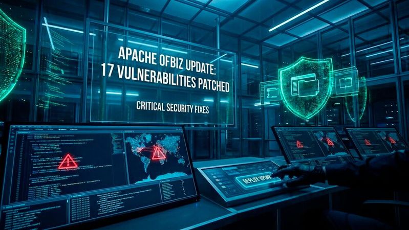 Apache OFBiz 24.09.06 behebt 17 Schwachstellen, darunter kritische Lücken mit CVSS 9.8 und 9.1 die nicht authentifizierte Codeausführung ermöglichen.(Bild:  Gemini / KI-generiert)