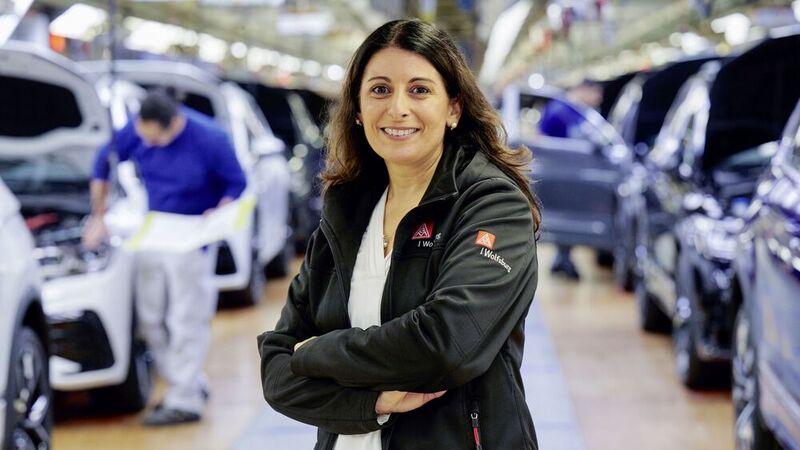 Daniela Cavallo ist bei der Wahl im März erstmals offiziell für die IG Metall als Spitzenkandidatin des Betriebsrats im Hauptwerk angetreten.