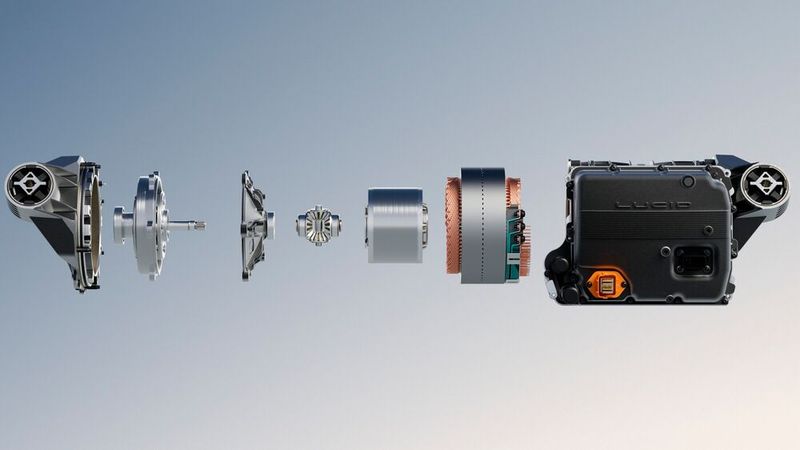 Das Antriebssystem Atlas soll hohe Effizienz mit niedrigen Herstellungskosten in Einklang bringen. (Bild: Lucid Motors)