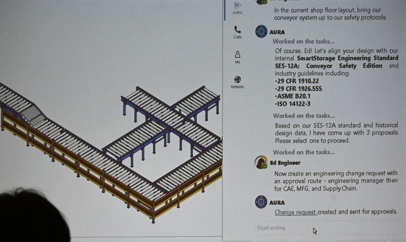 Das macht aber nichts, denn Dassault Systèmes hat mit Aura eine KI integriert, die dem Anwender tatsächlich hilft – ganz ohne Wutausbrüche. (Bild: Stefanie Michel)