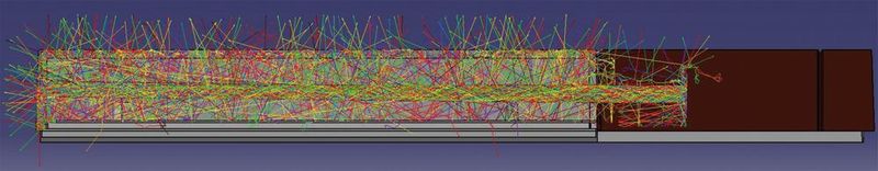 Schmeatische Darstellung der Strahlenverteilung innerhalb der MasterLight-Leuchte. (Bild: Mentor)