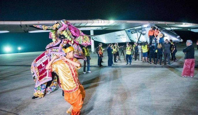 Flug 6 Chongqing - Nanjing, China (Solar Impulse)