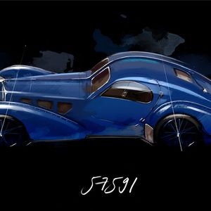 Ein besonders Detail des Type 57 SC Atlantic ist die von der Motorhaube bis zum Heckende verlaufende Finne.(Bild:  Bugatti)